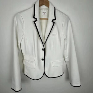 GAP White Blazer with Black Trim